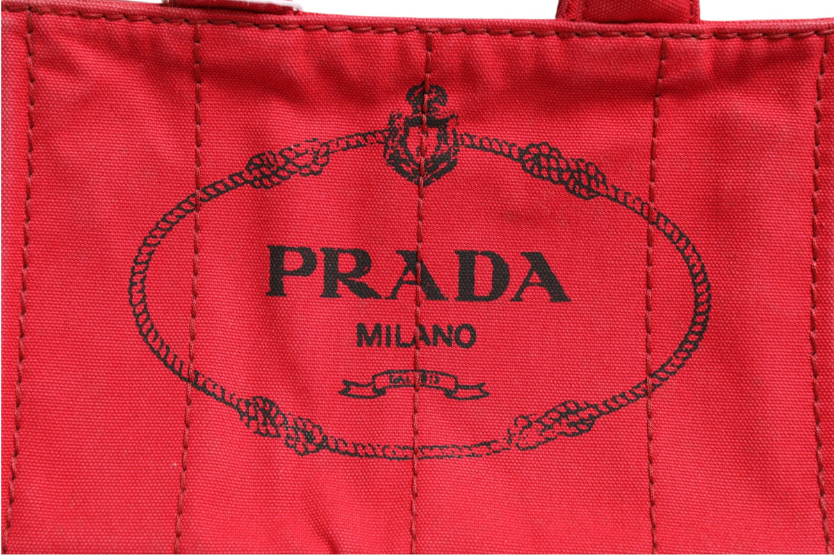 Prada | Canapa Mini Canvas Tote