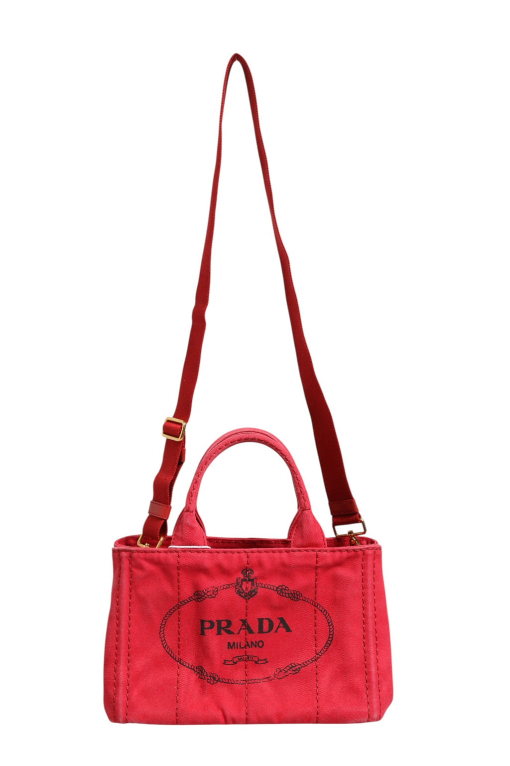 Prada | Canapa Mini Canvas Tote