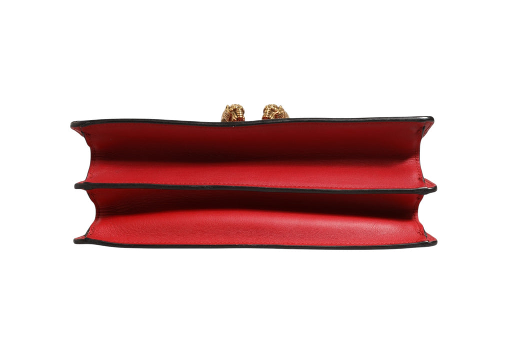 Gucci | Dionysus Bamboo Medium Top Handle Bag White Blue Red