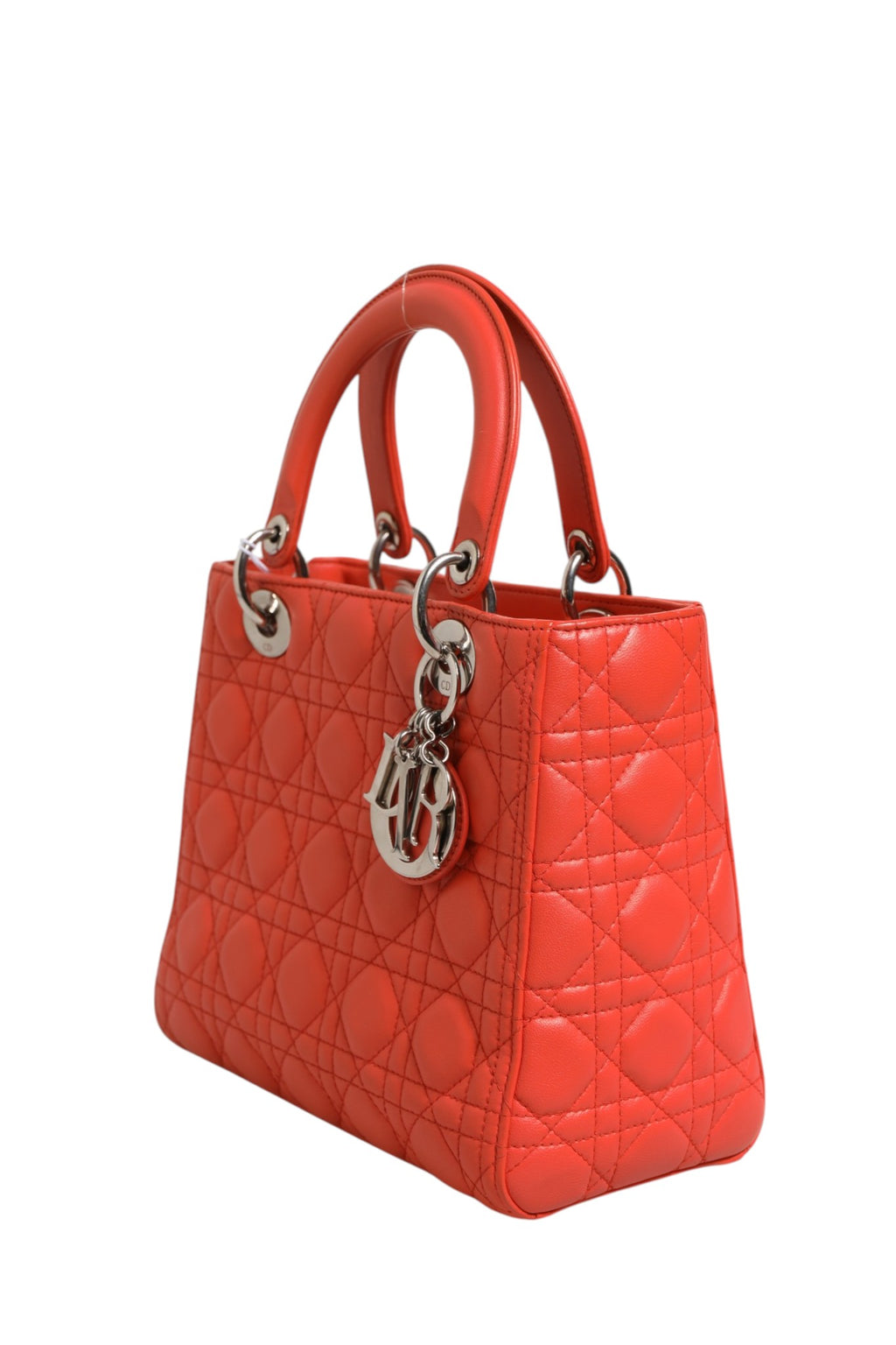 Christian Dior | Orange Cannage Lambskin Leather Lady Dior Bag