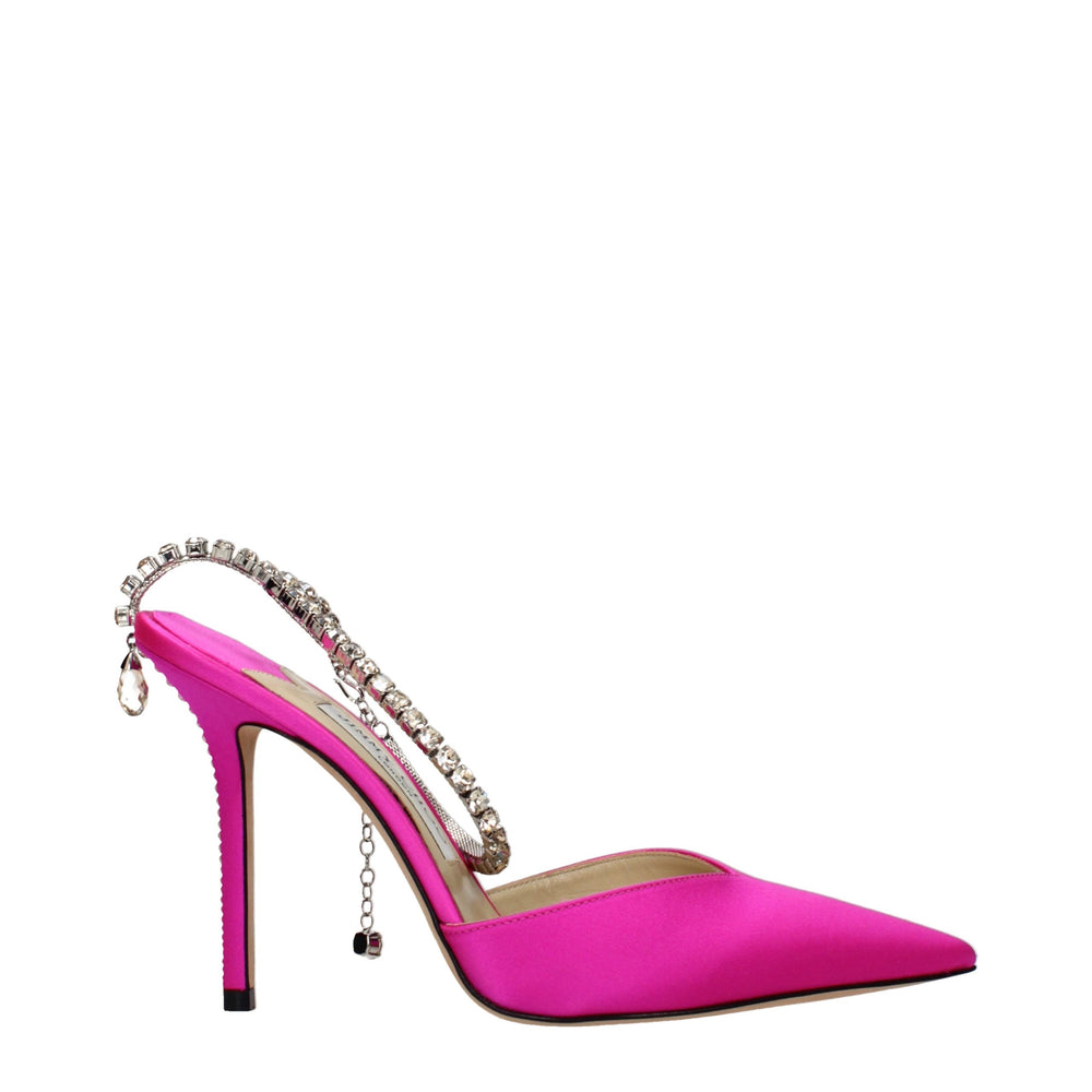 Jimmy Choo | Pink Satin Stiletto Heel Sandals