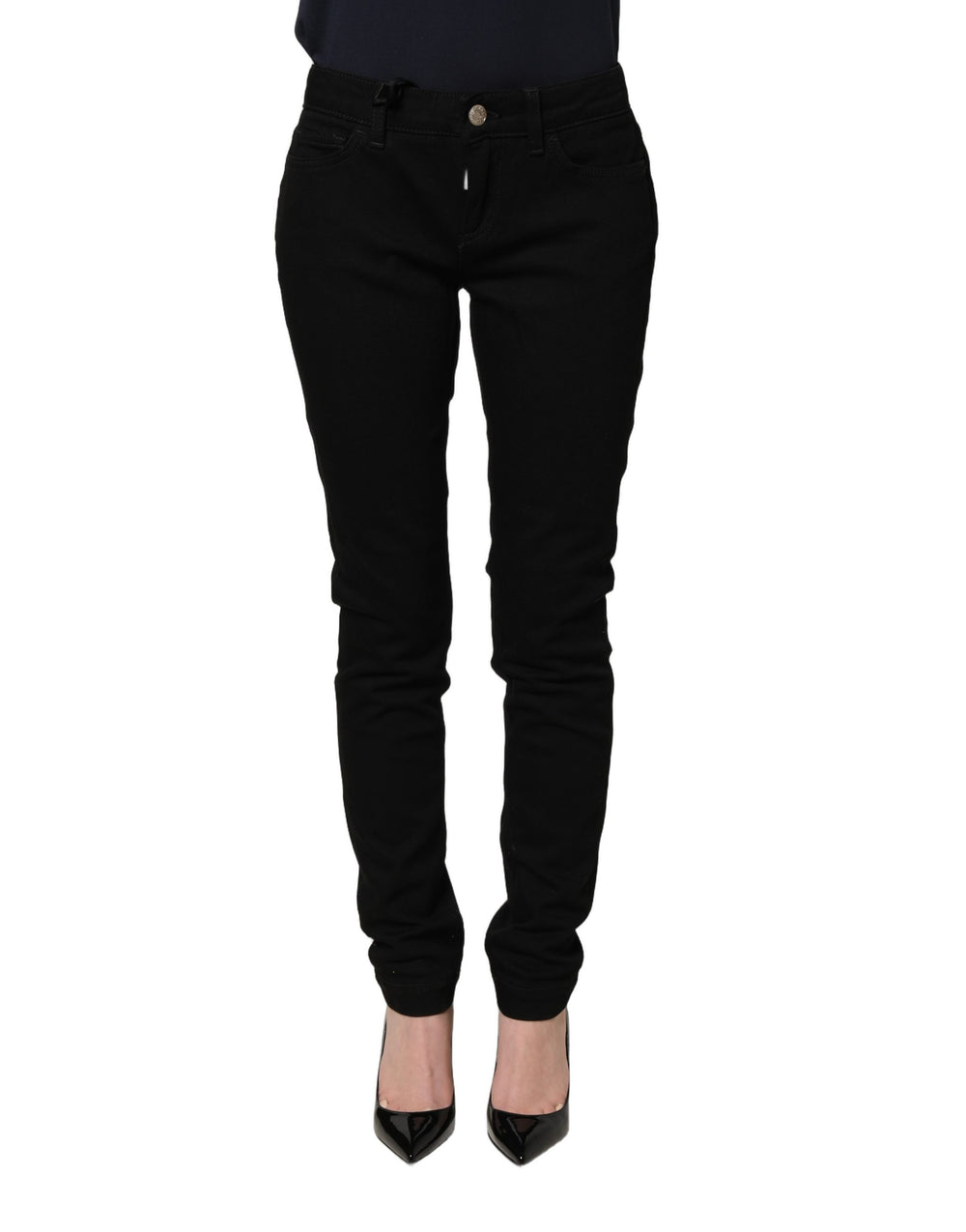 Dolce & Gabbana | Black Queen Embroidery PRETTY Denim Jeans