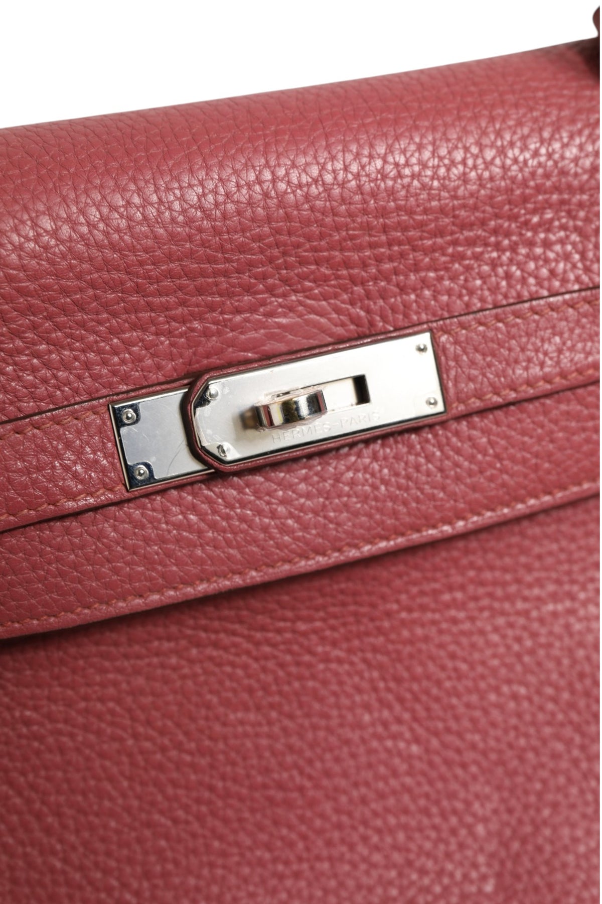 Hermès | Kelly 32 Rouge H Togo Retourne Palladium