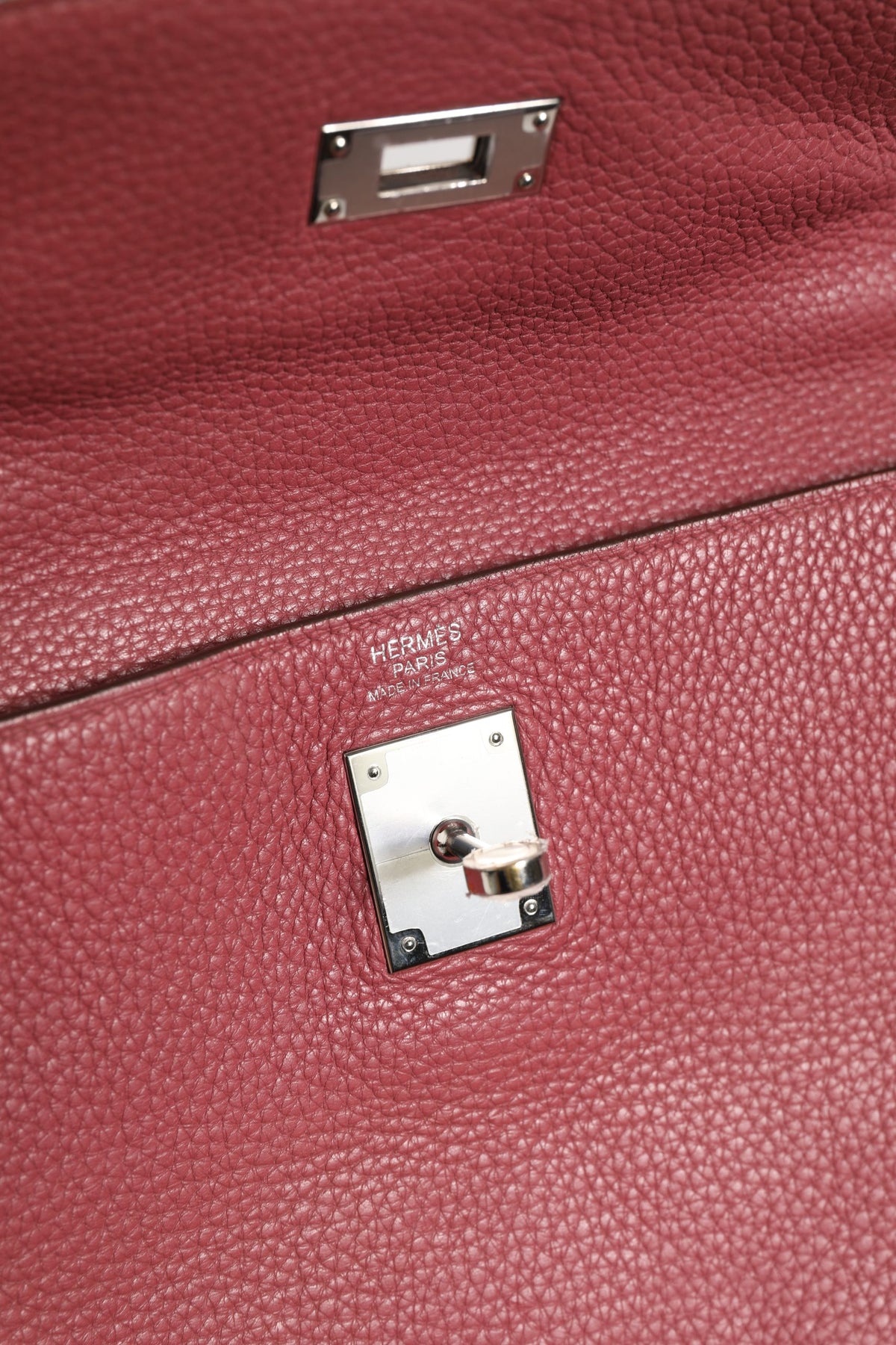 Hermès | Kelly 32 Rouge H Togo Retourne Palladium