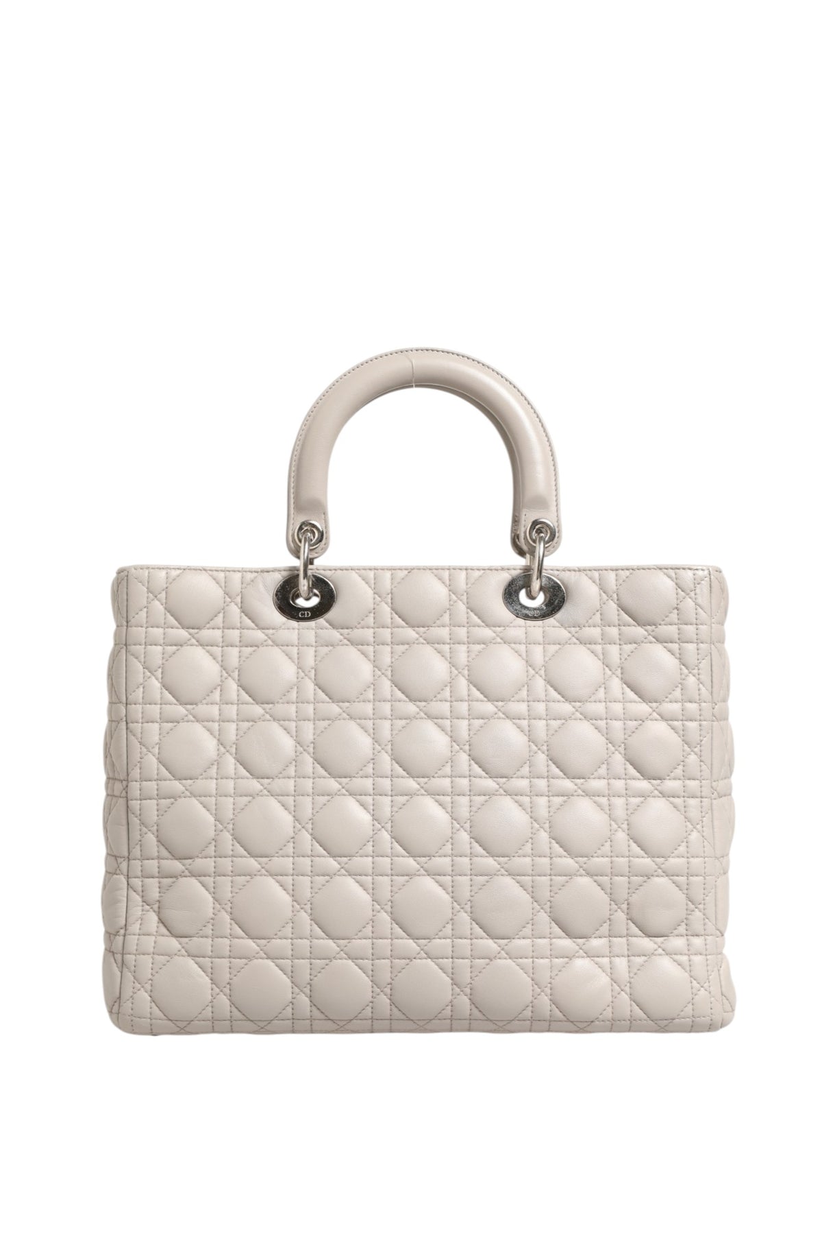 Christian Dior | Lady Dior Large Grey Cannage Lambskin Bag