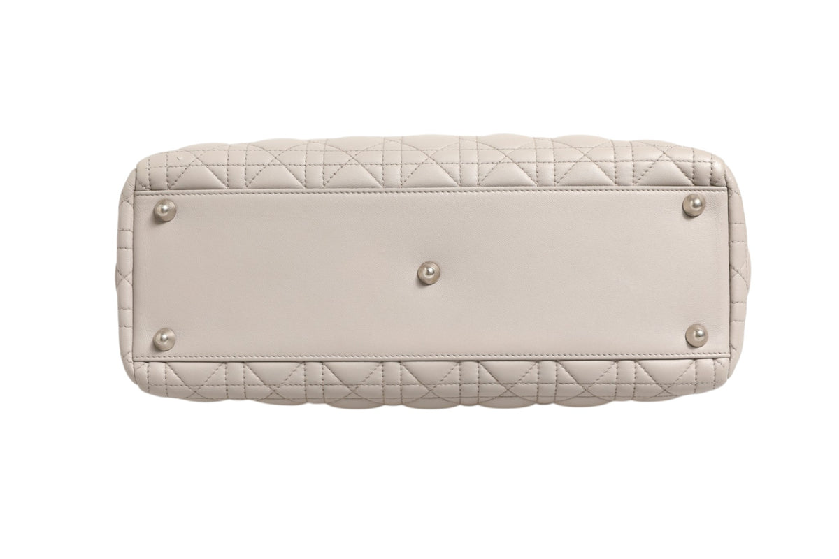 Christian Dior | Lady Dior Large Grey Cannage Lambskin Bag