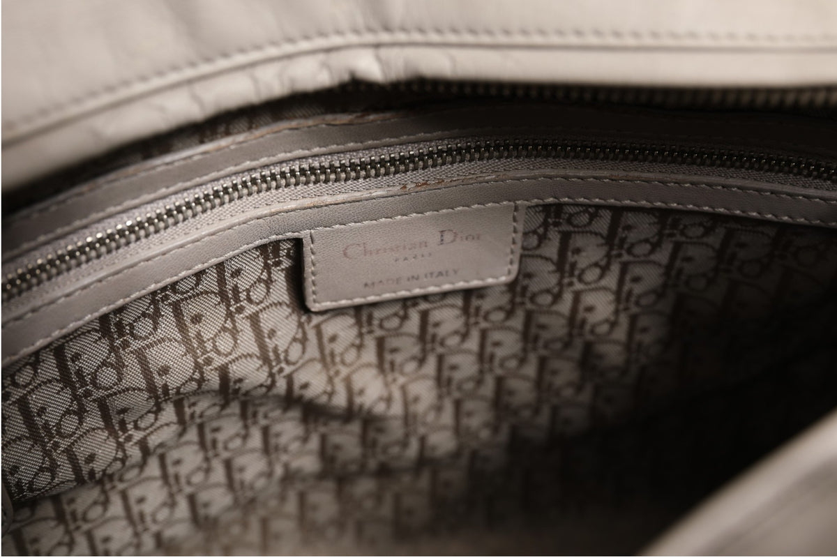 Christian Dior | Lady Dior Large Grey Cannage Lambskin Bag