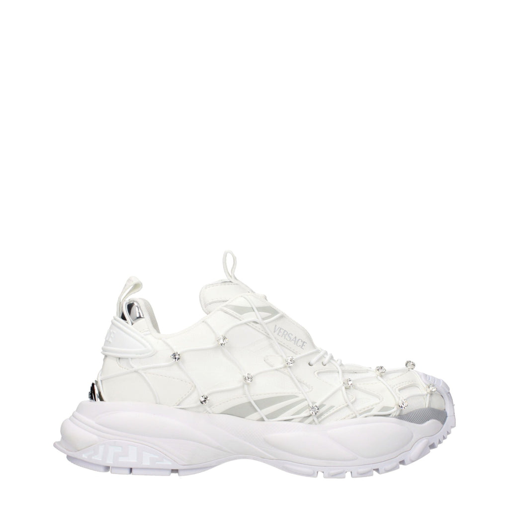 Versace | White Fabric Sneakers