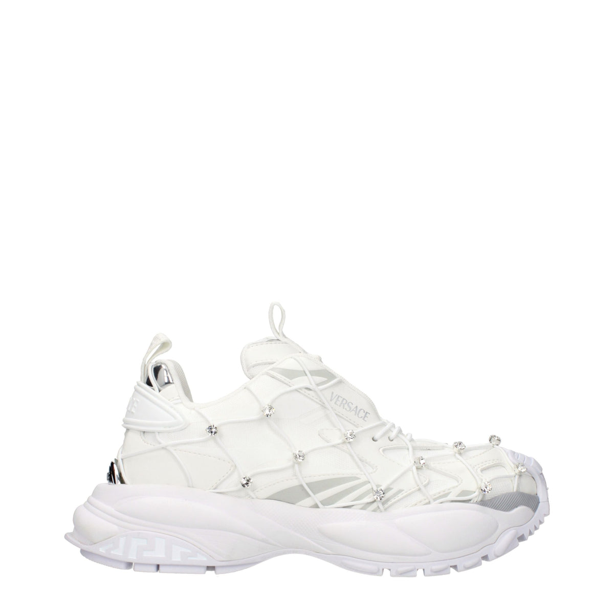 Versace | White Fabric Sneakers