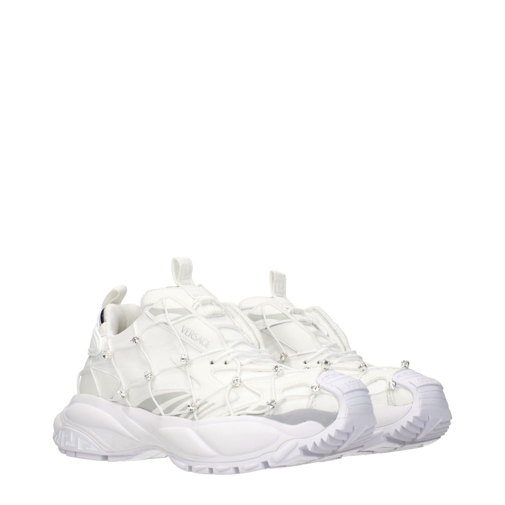 Versace | White Fabric Sneakers