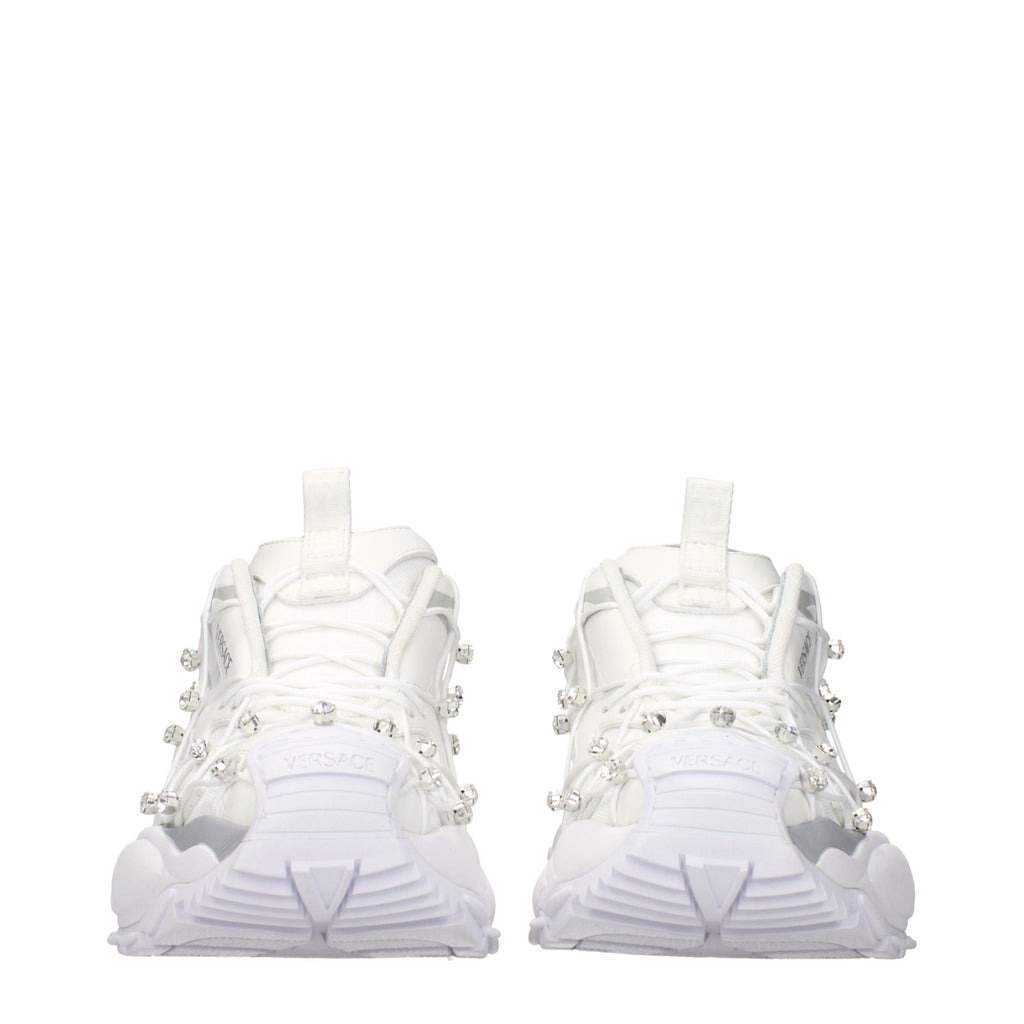 Versace | White Fabric Sneakers