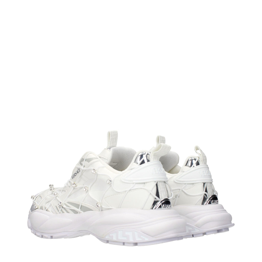 Versace | White Fabric Sneakers