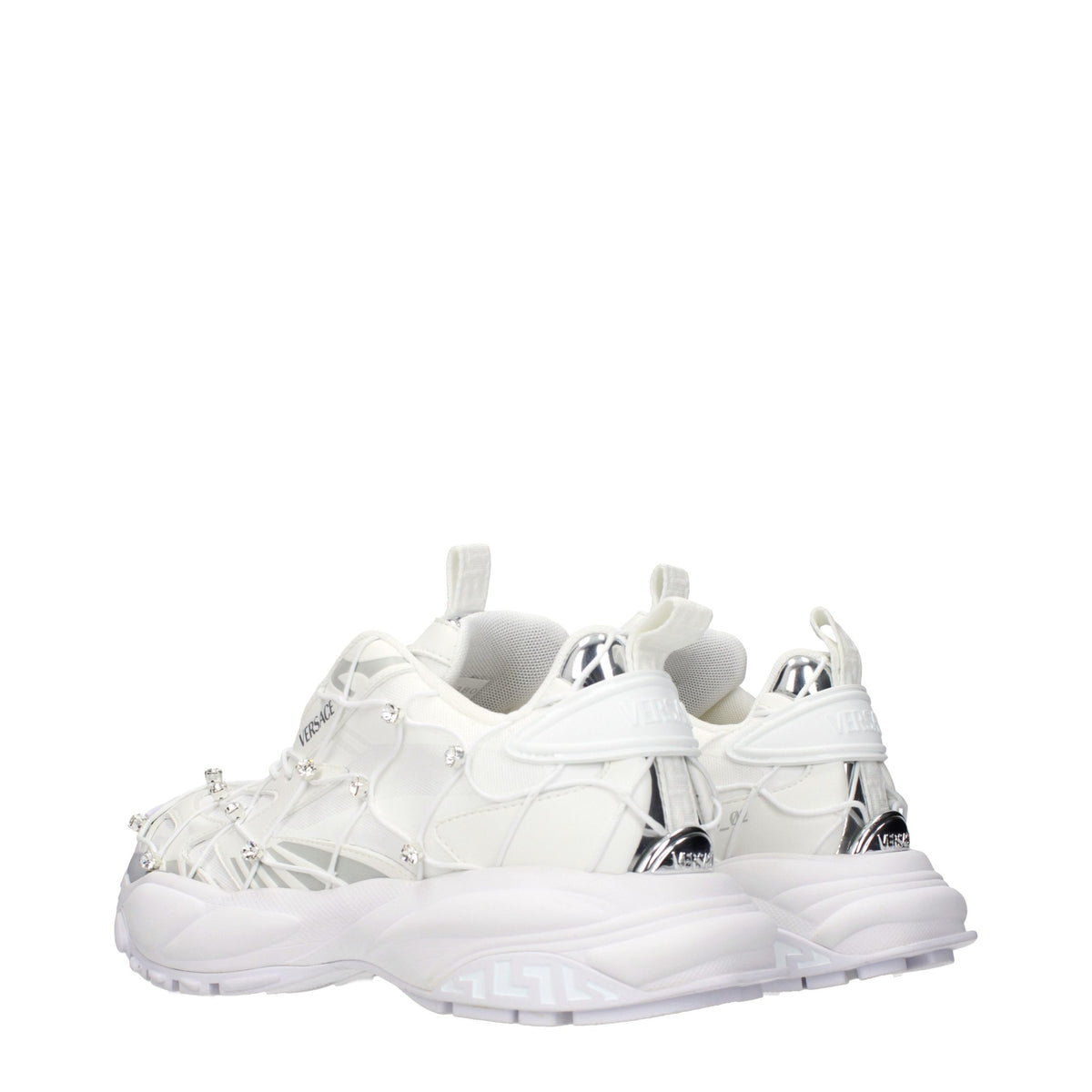 Versace | White Fabric Sneakers