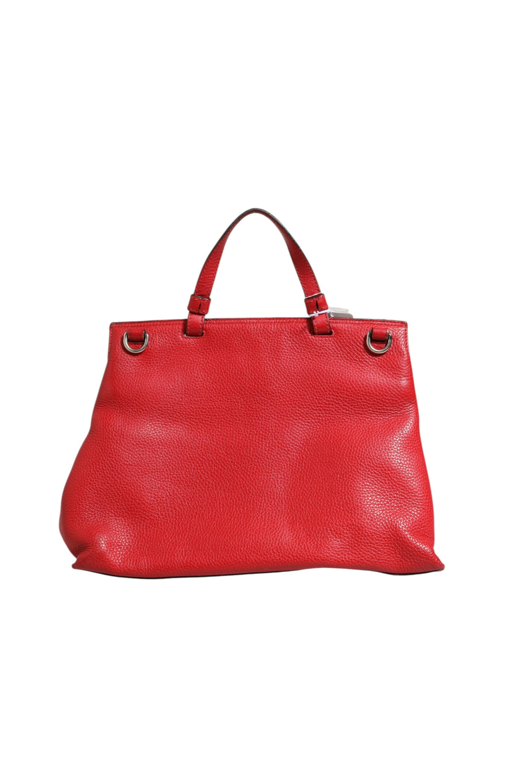 Gucci | Red Leather Bamboo Daily Tote Crossbody Bag
