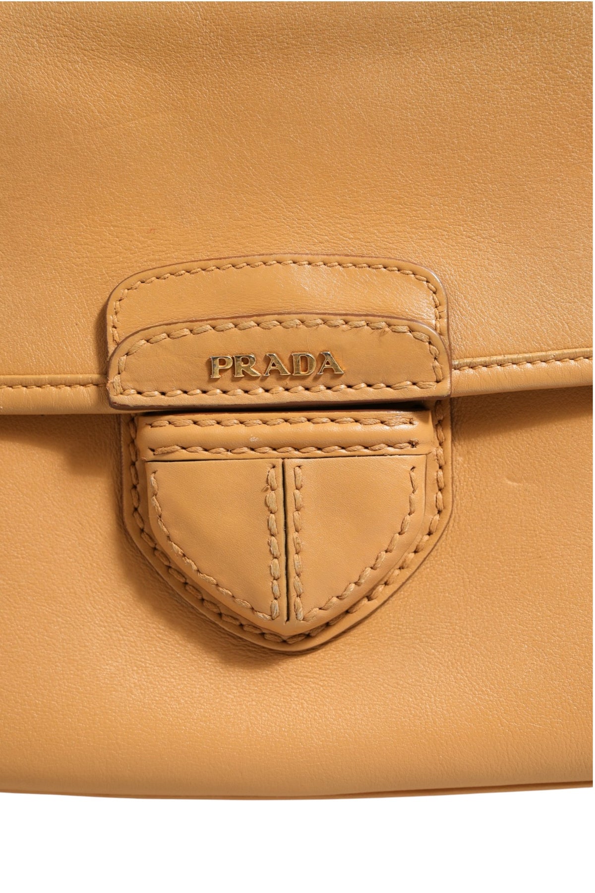 Prada | Sidonie Beige Pebble Leather shoulder bag