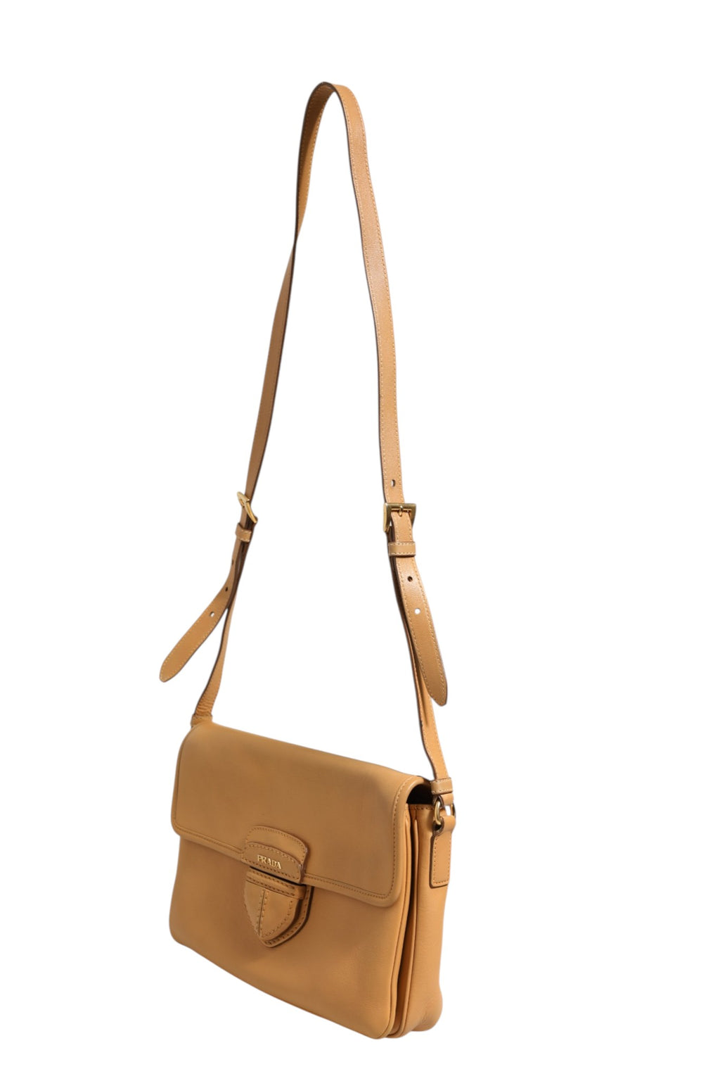 Prada | Sidonie Beige Pebble Leather shoulder bag