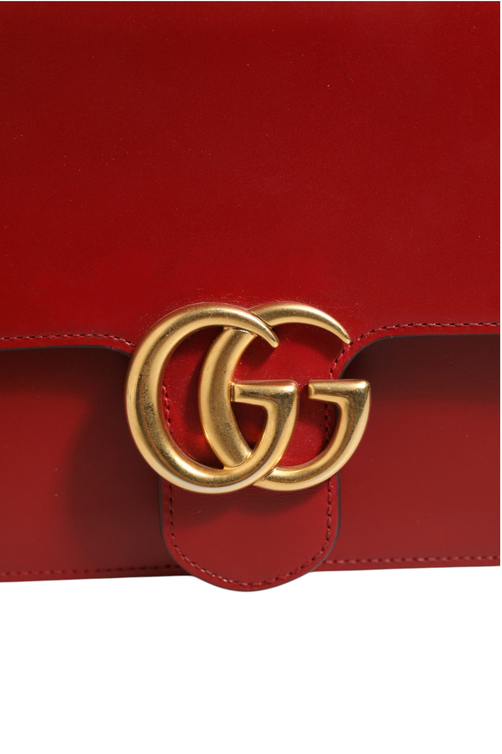 Gucci | Marmont small shoulder bag in Rosso Ancora red leather