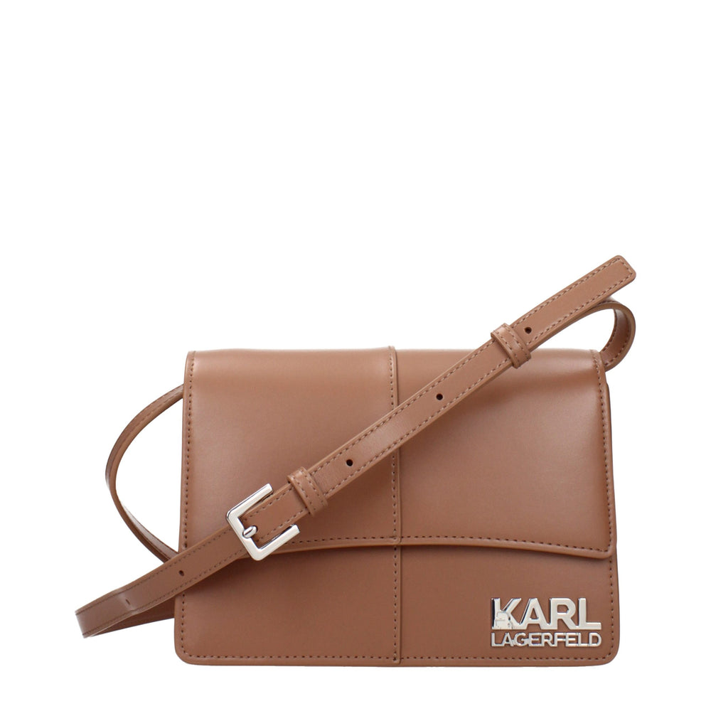 Karl Lagerfeld | Brown Polyethylene Crossbody Bag