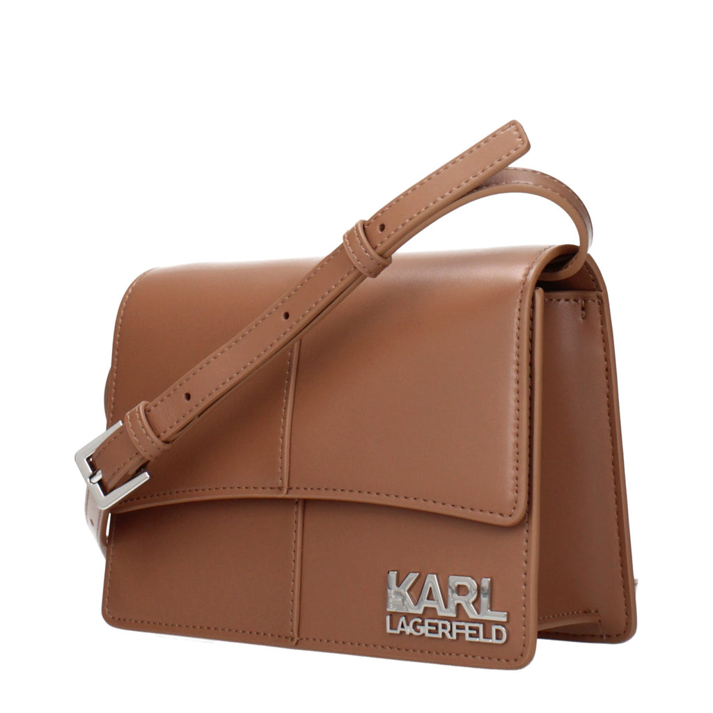 Karl Lagerfeld | Brown Polyethylene Crossbody Bag