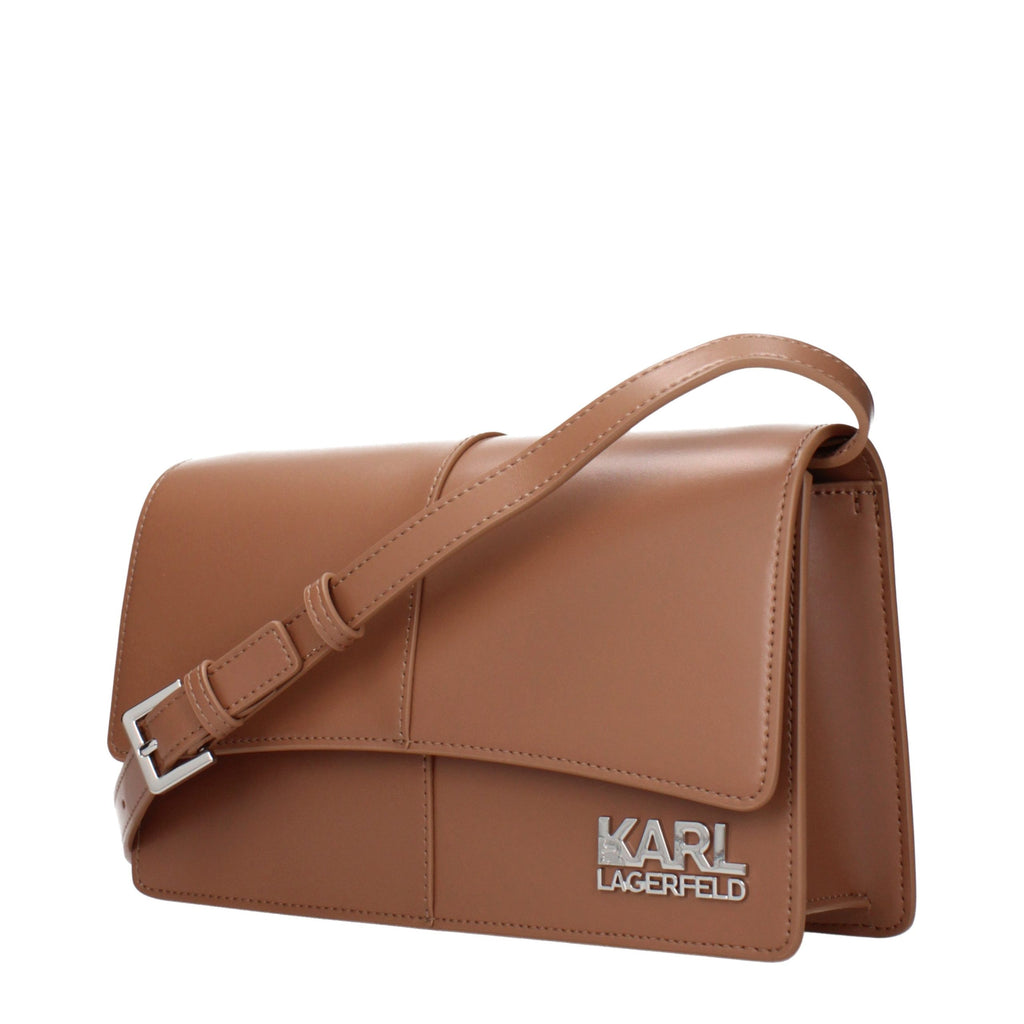 Karl Lagerfeld | Brown Polyethylene Crossbody Bag