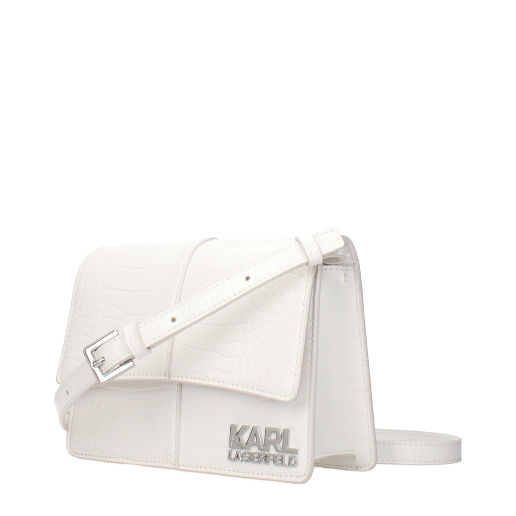 Karl Lagerfeld | White Polyethylene Crossbody Bag