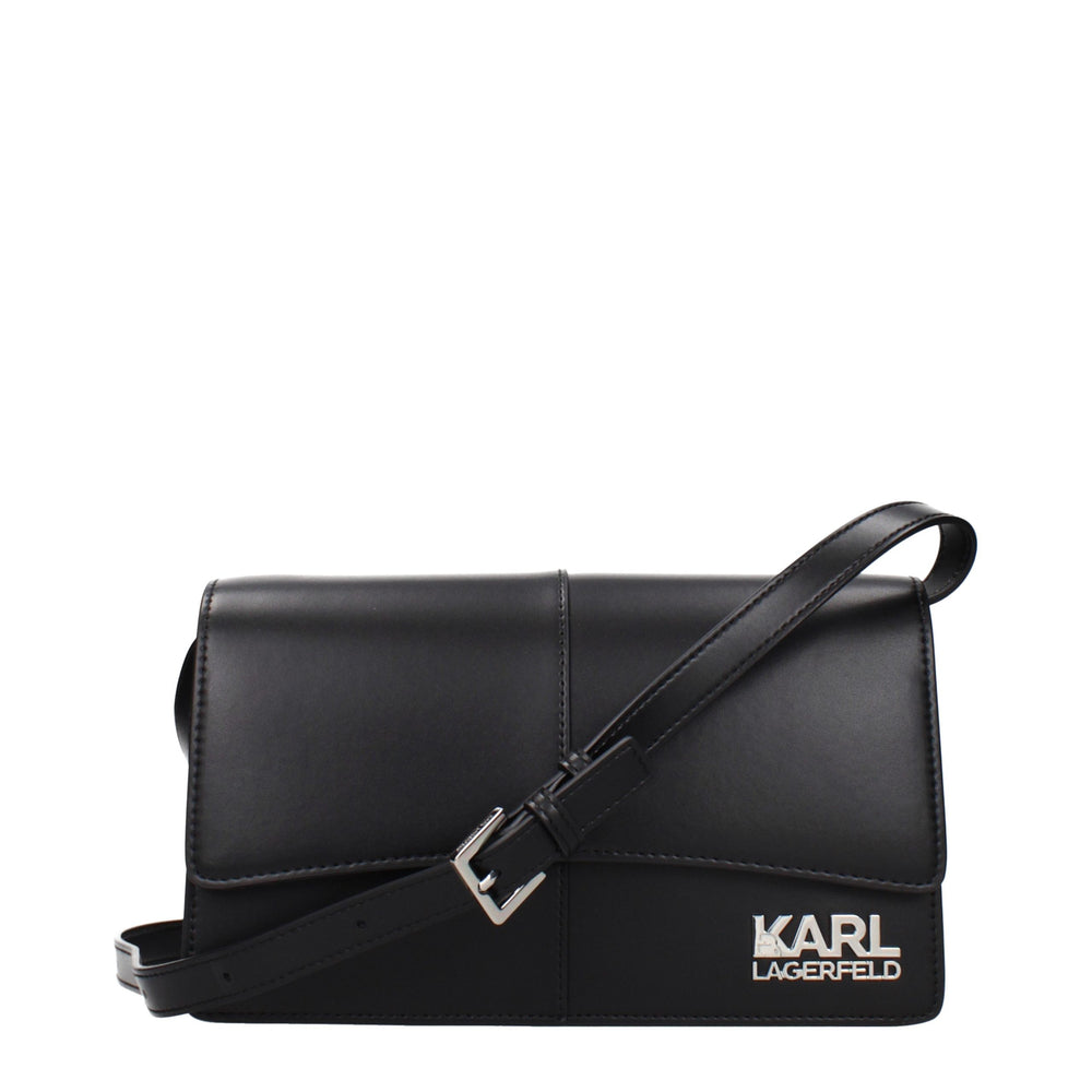 Karl Lagerfeld | Black Polyethylene Crossbody Bag