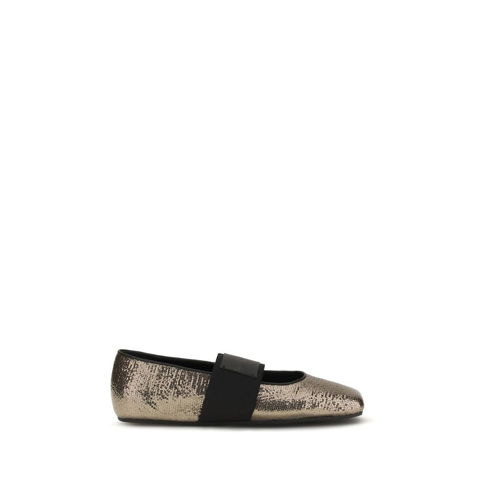 Givenchy | Gold Calf Leather Bos Taurus Ballet Flats
