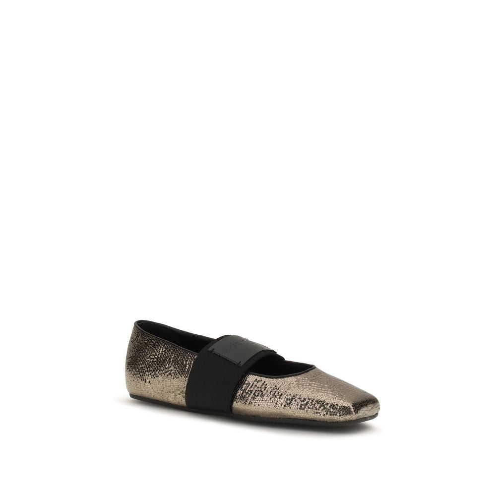 Givenchy | Gold Calf Leather Bos Taurus Ballet Flats