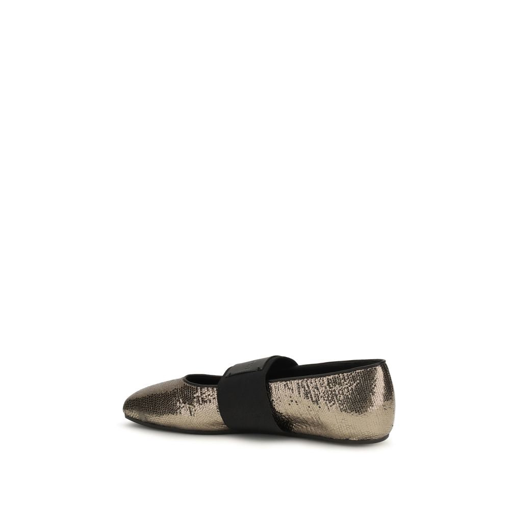 Givenchy | Gold Calf Leather Bos Taurus Ballet Flats