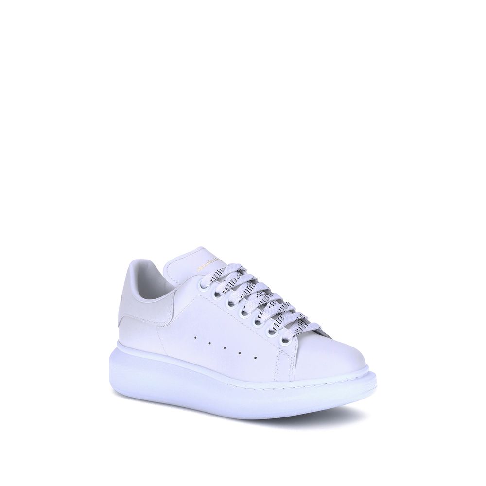 Alexander McQueen | White Calf Leather Bos Taurus Platform Sneakers