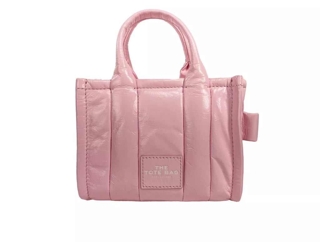 Marc Jacobs | The Shiny Crinkle Micro Tote Bubblegum Leather Crossbody