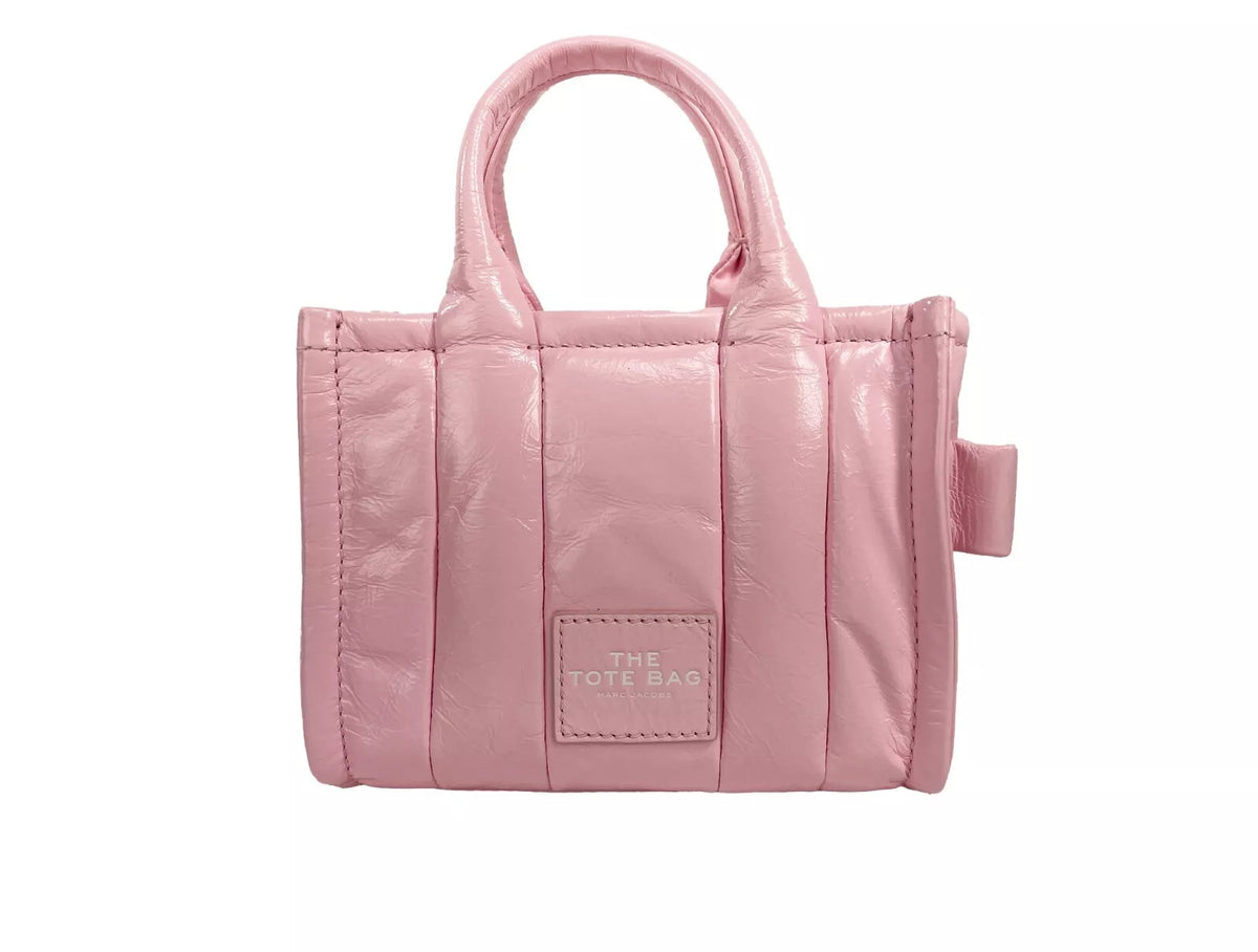 Marc Jacobs | The Shiny Crinkle Micro Tote Bubblegum Leather Crossbody