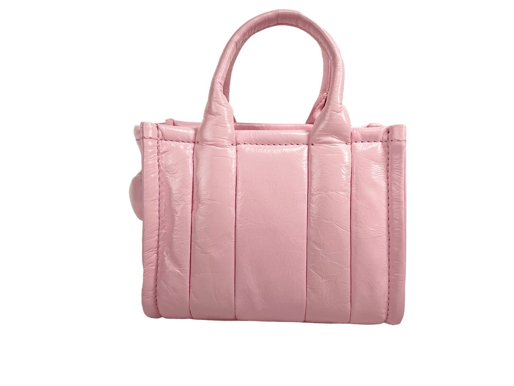 Marc Jacobs | The Shiny Crinkle Micro Tote Bubblegum Leather Crossbody