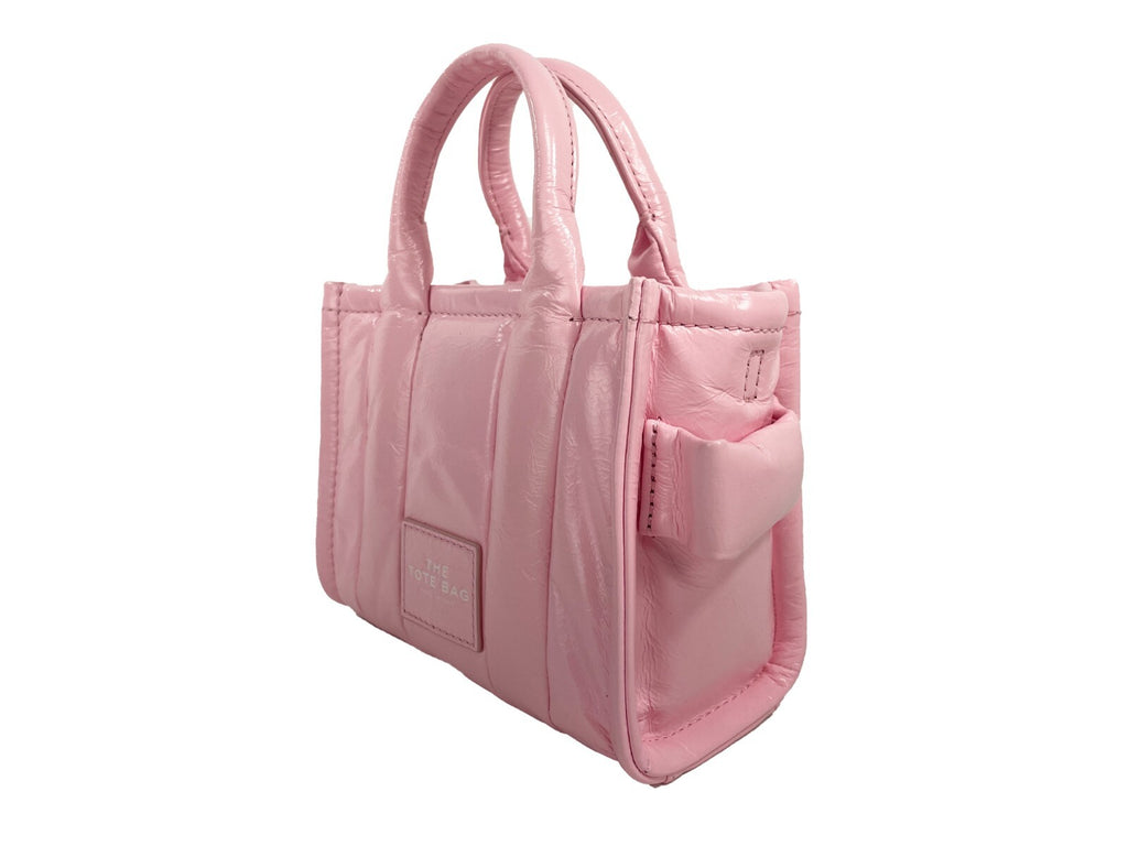 Marc Jacobs | The Shiny Crinkle Micro Tote Bubblegum Leather Crossbody