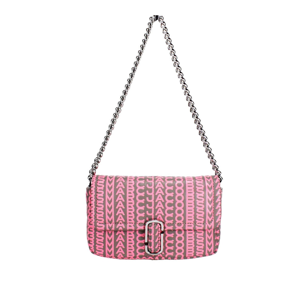 Marc Jacobs | Neon Pink The Monogram Leather J Marc Mini Shoulder Bag Crossbody