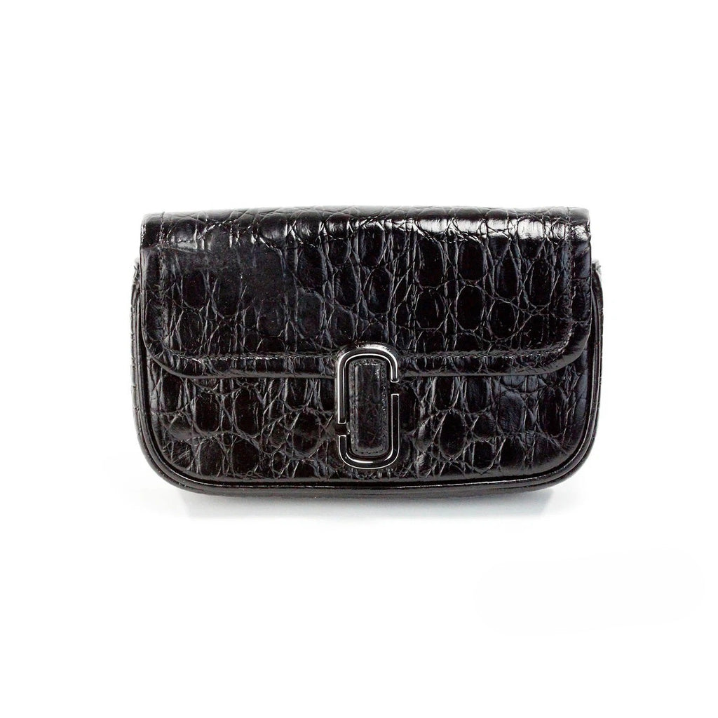 Marc Jacobs | The Mini Shoulder Bag Black Embossed Leather Crossbody Bag