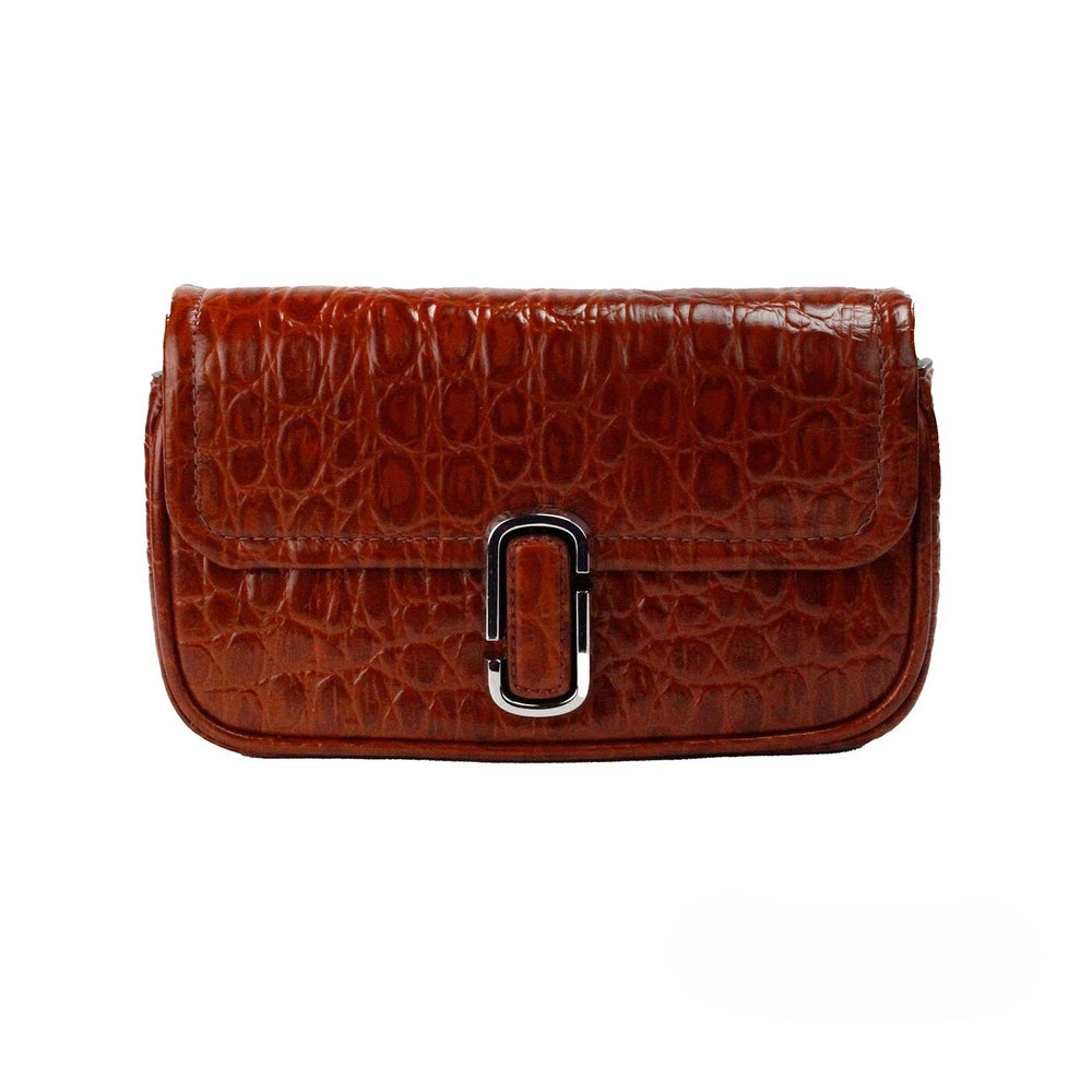 Marc Jacobs | The Mini Shoulder Bag Spice Brown Embossed Leather Crossbody Bag