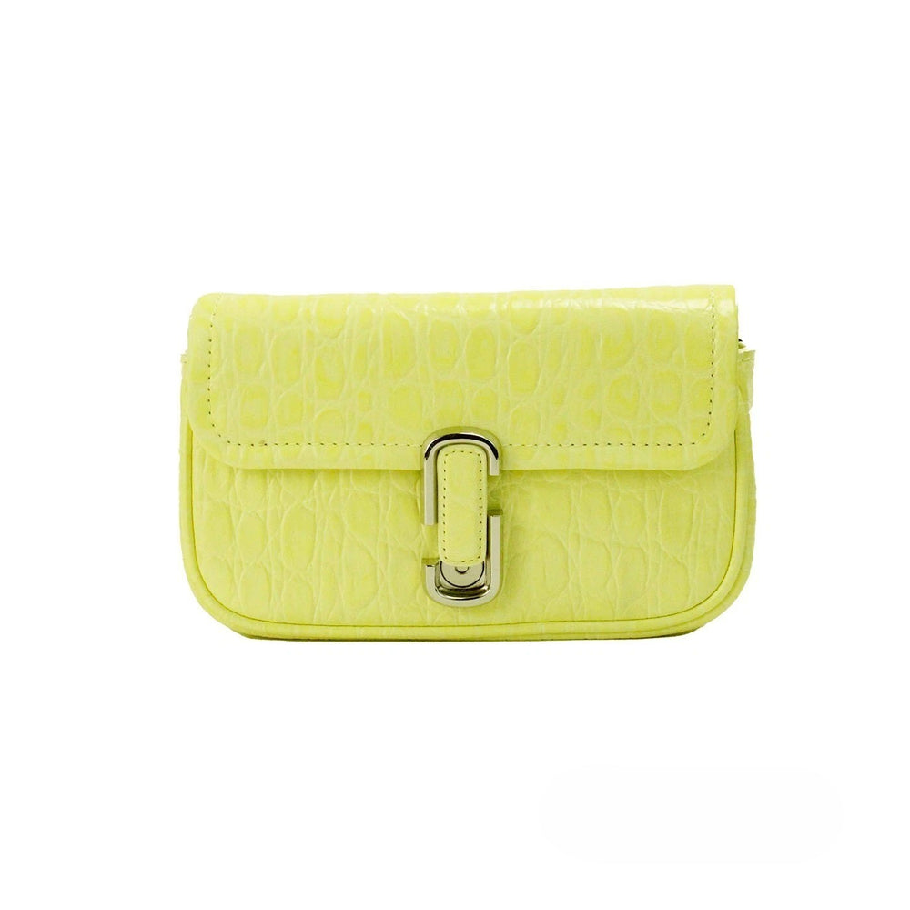 Marc Jacobs | The Mini Shoulder Bag Yellow Embossed Leather Crossbody Bag