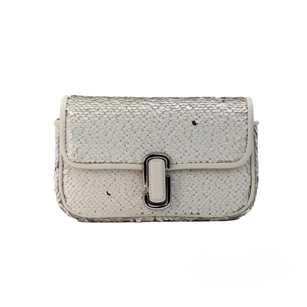 Marc Jacobs | The Mini J Marc Shoulder Bag Cream Sequined Crossbody Bag