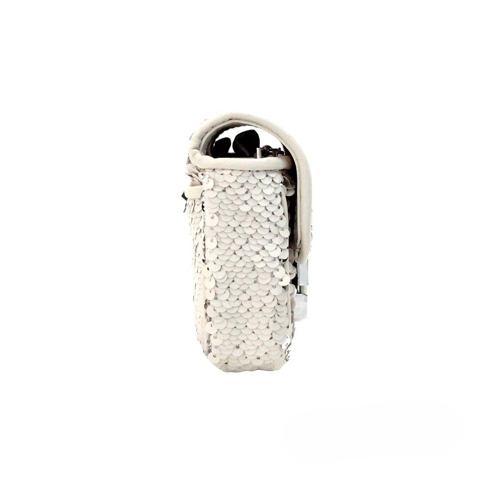 Marc Jacobs | The Mini J Marc Shoulder Bag Cream Sequined Crossbody Bag