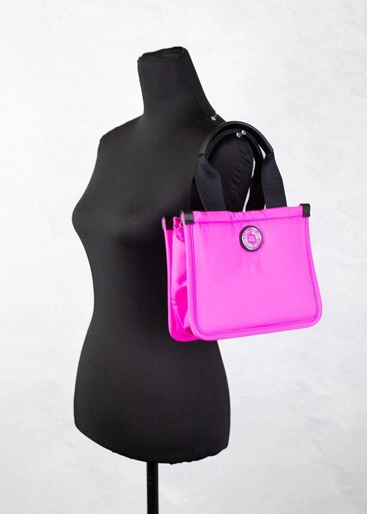 Marc Jacobs | Small Neon Fuchsia Nylon Fabric Tote Convertible Bag Purse