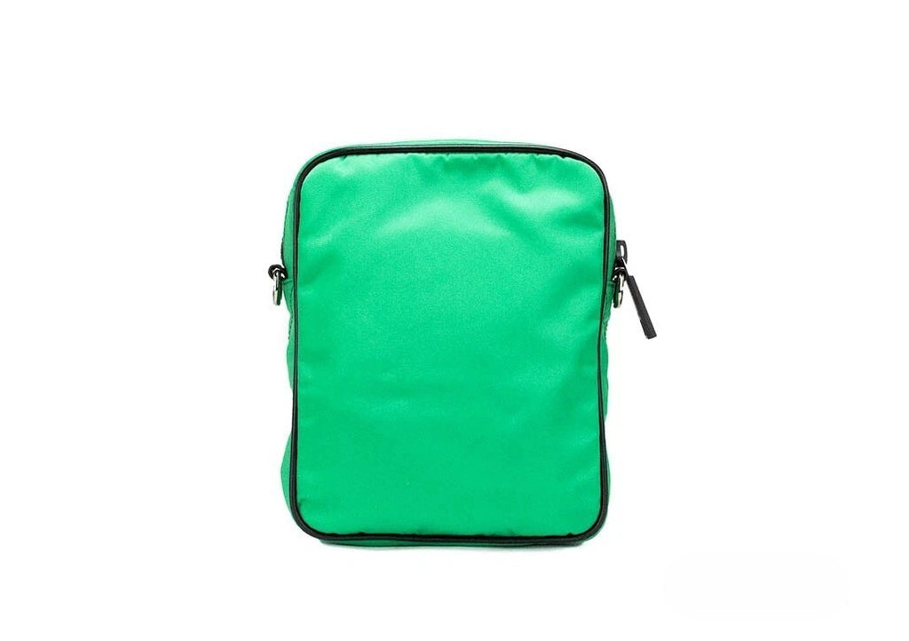 Versace | Small Bright Green Nylon Fabric Medusa Crossbody Messenger Bag Purse