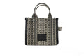 Marc Jacobs | The Monogram Beige Mini Tote Woven Jacquard Canvas Crossbody Handbag
