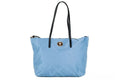 Versace | Portuna Medusa Medium Cornflower Blue Nylon Leather Tote Bag Purse
