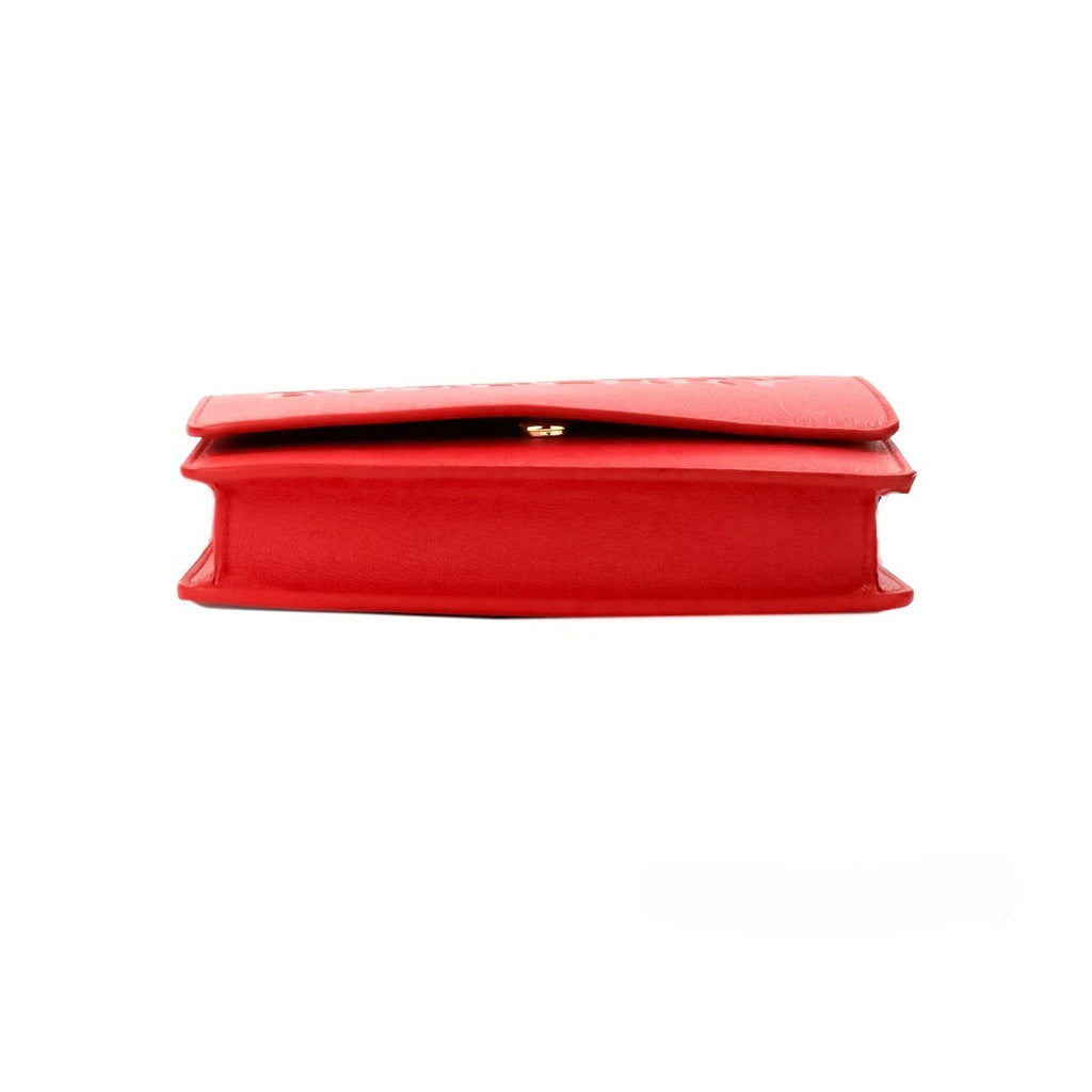Burberry | Hampshire Small Red Embossed Logo Smooth Leather Crossbody Bag