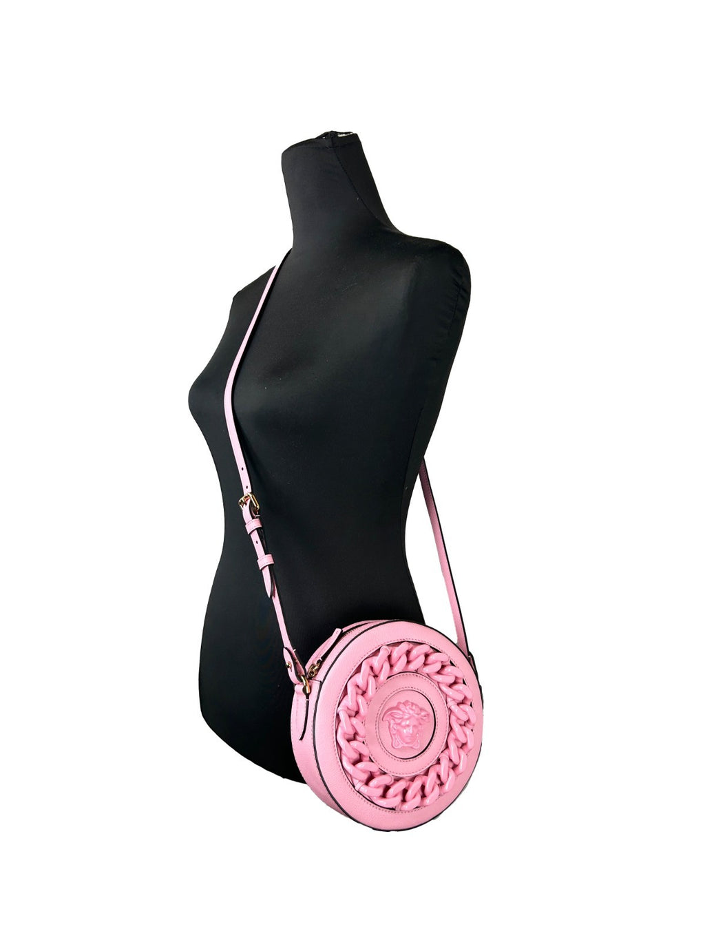 Versace | Round Disco Leather Camera Case Crossbody Bag