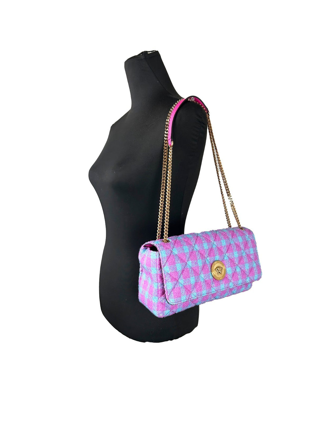 Versace | Wool Lurex Medium Shoulder Crossbody Bag