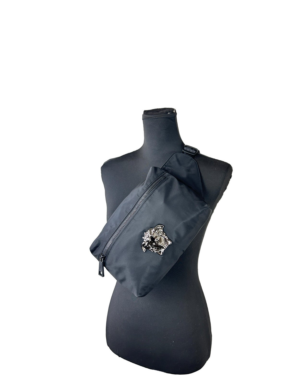 Versace | Medusa Black Nylon Belt Bag Waist Fanny Pack Purse