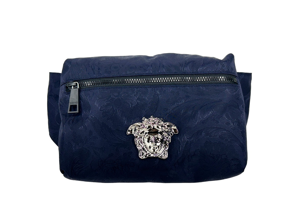 Versace | Medusa Navy Nylon Belt Bag Waist Fanny Pack Purse