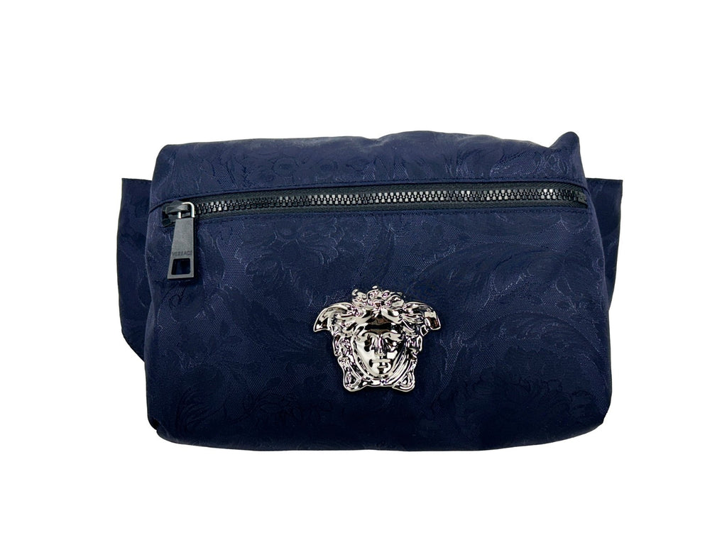 Versace | Medusa Navy Nylon Belt Bag Waist Fanny Pack Purse
